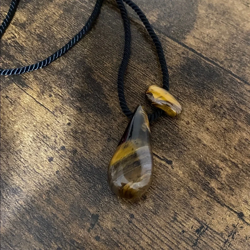 NWT MADEWELL Double Droplet Pendant Necklace - Picture 6 of 7